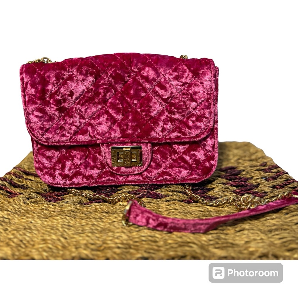 Becool quilted velvet crossbody